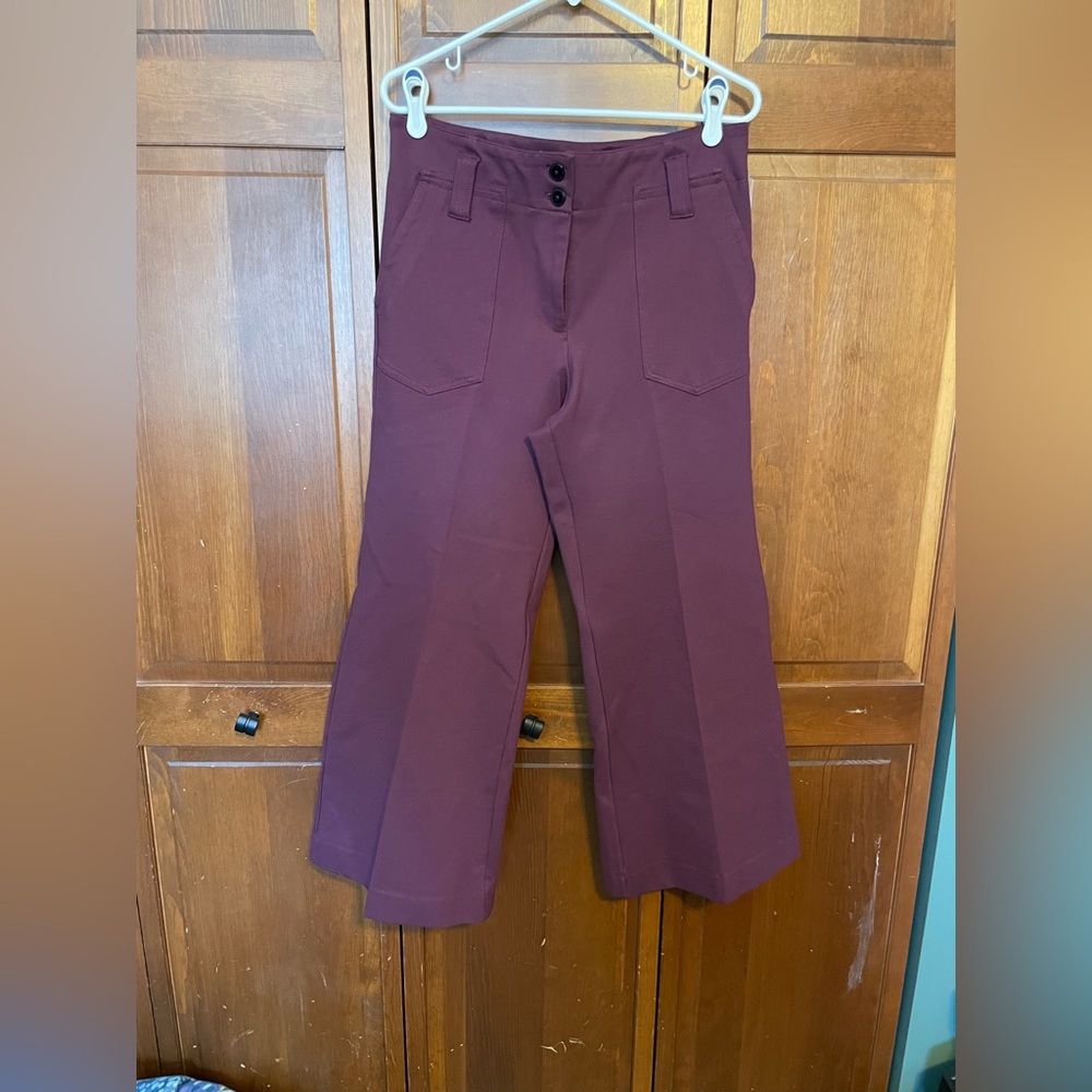 Naomi Ponte Wide-Leg Flare Pants by Maeve
